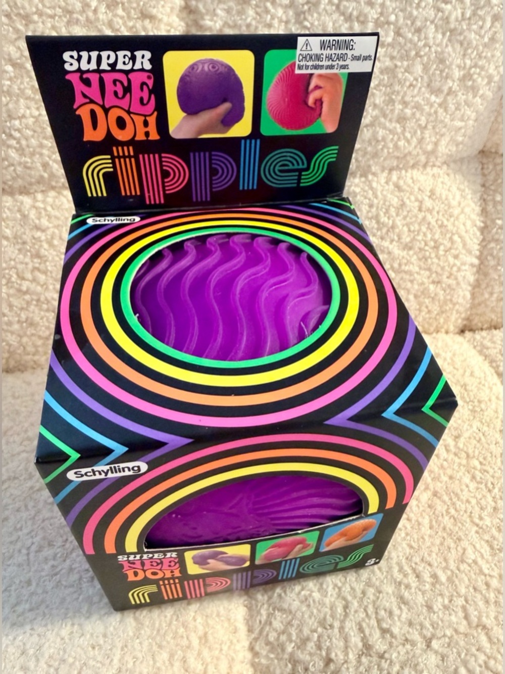 ๐ฅMega Super NeeDoh Ripples XL Purple Giant Sensory Squishy Fidget Ball - Picture 2 of 13